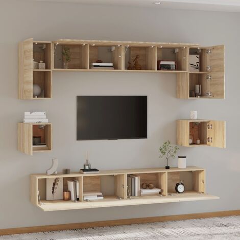 Mayfair Piece Tv Cabinet Set Sonoma Oak Engineered Wood