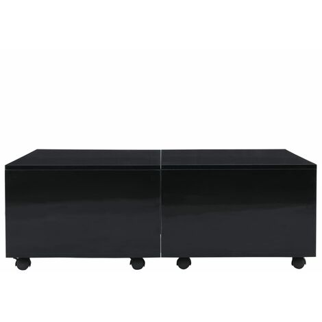 Mayfair Coffee Table High Gloss Black 100x100x35 cm