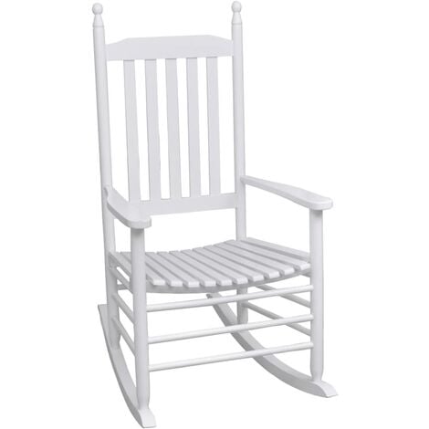 Mainstays white solid wood slat outdoor hot sale rocking chair