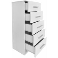 Bainville 5 Drawer Chest by Ebern Designs - White
