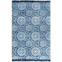 Cotton Taupe Indoor/Outdoor Rug by Bloomsbury Market - Blue