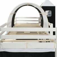 Nehru European Single Mid Sleeper Bed with Curtain by Zoomie Kids - Black