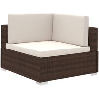Conway 5 Seater Rattan Corner Sofa Set by Dakota Fields - Brown