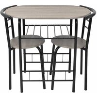 Fava Dining Set with 2 Chairs by Brayden Studio - Black