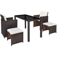 Banta 4 Seater Dining Set with Cushions by Dakota Fields - Brown