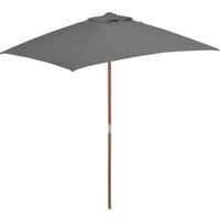 1.5m x 2m Rectangular Traditional Parasol by Freeport Park - Anthracite
