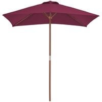 1.5m x 2m Rectangular Traditional Parasol by Freeport Park - Red