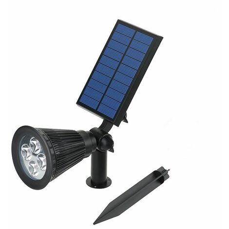 Lampada da giardino a Picchetto 8 LED Energia Solare per Esterno pannello solare 