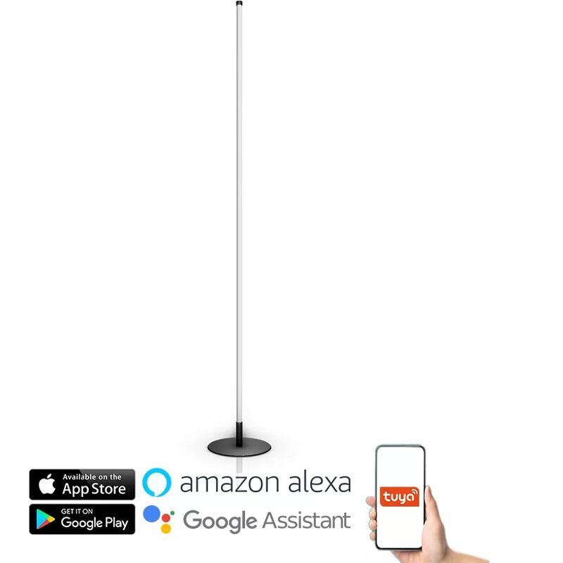 Lámpara de pie Coright color negro con wifi