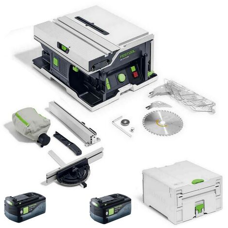 Festool Akku Tischkreissäge CSC SYS 50 EBI-Basic + 2x Akku BP 18 Li 5,0 ASI EU