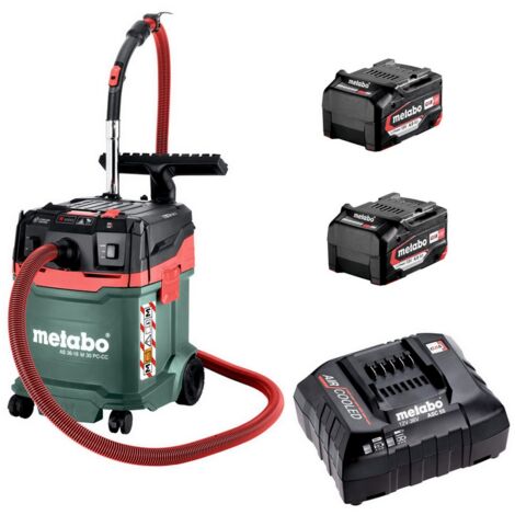 Metabo Akku Sauger Mobil AS 36-18 M 30 PC-CC 2x CAS Akku 4,0 Ladegerät ASC55