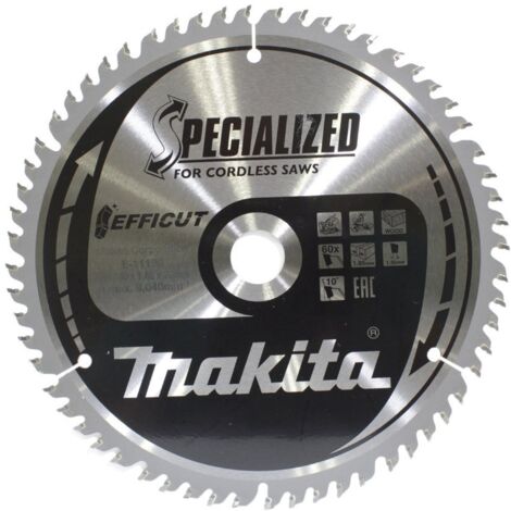 Makita Sägeblatt 190x1,85x20mm 60Z EFFICUT Holz Akku Gehrungssäge E-11190