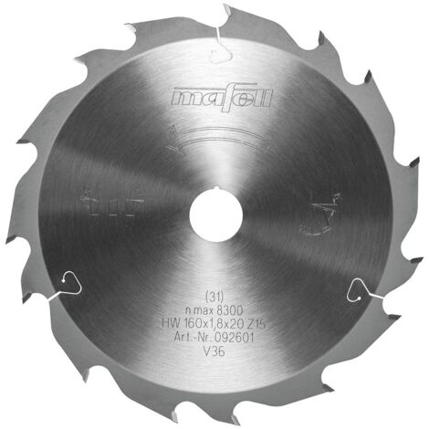 Mafell Sägeblatt KSB-WL160 GT 160x1,2-1,8x20mm Z15-5 2WZ-FZ Handkreissäge 092601