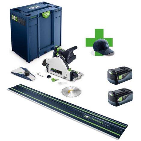 Festool Akku-Tauchsäge TSC 55 KEB-Basic 100Y 578223 + FS 1400/2 + 2x Akku 5,0