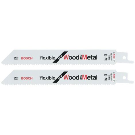 Bosch 2x Säbelsägeblatt S 922 HF Flexible for Wood and Metal - 2608656039