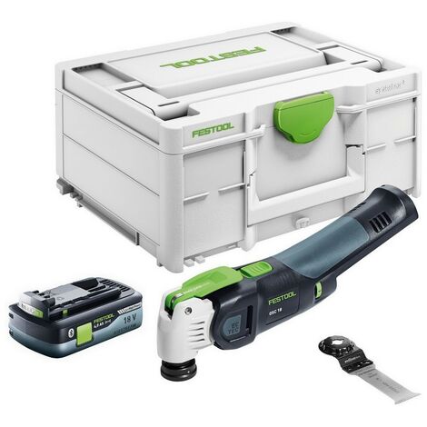 Festool Akku-Oszillierer OSC 18 E-Basic + Akkupack BP 18 Li 4,0 HPC-ASI 577033 (1/2)