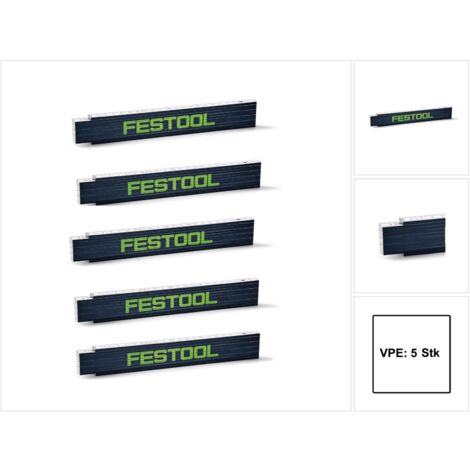 Festool Meterstab MS 2m Maßstab Zollstock Gliedermaßstab Meter 201464 5 Stück