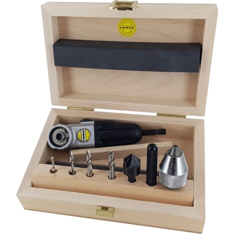 Famag Winkelschraubvorrichtung 90fix Set 7tlg. Kompakt Holz Bit Schaft 1598.757 (1/4)