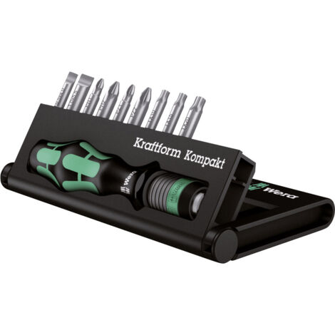 Wera Kraftform Kompakt 10 05056653001 Bit-Set 10teilig Schlitz, Kreuzschlitz Phillips, Kreuzschlitz (1/10)