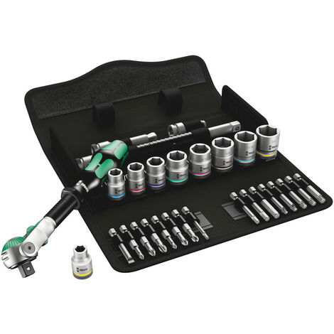 Schrauber Bit-und Ratschen-Set 3/8" WERA 8100 SB 9 Zyklop Speed Imp 3/8" (29 teilig)