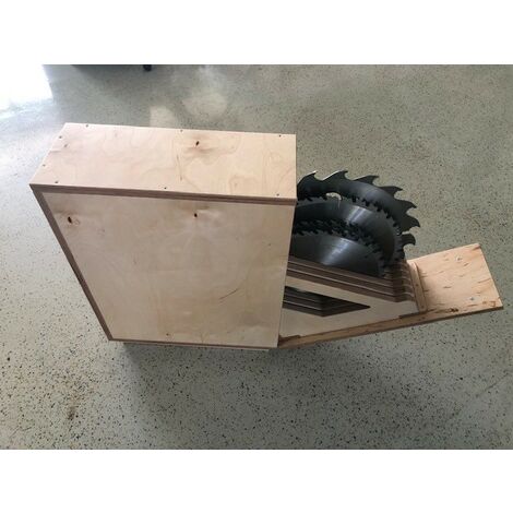 Bausatz Werkzeugaufbewahrung 18mm Sawbox Eigenmontage gefräst Sägeblattcontainer