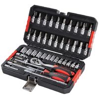 HM Müllner Steckschlüsselsatz 46-tlg. 1/4“-Vierkantantrieb 1/4“-Sechskantantrieb