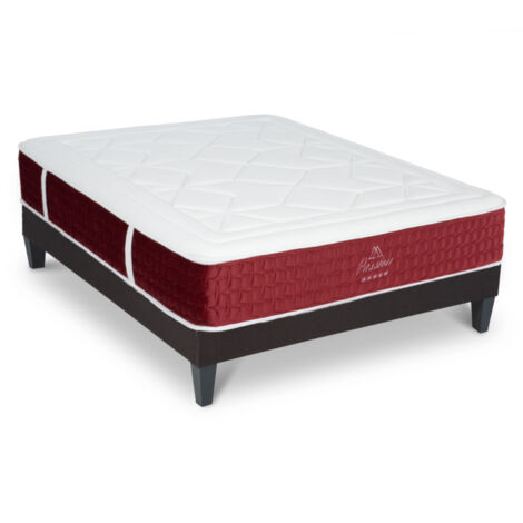 Ensemble Matelas Passion Ressorts ensachés Accueil mémoire et sommier en kit - 160 x 200 cm (1/5)