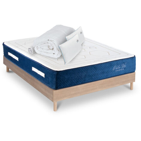 Ensemble Matelas Dolce Vita Ressorts ensachés Accueil mémoire + sommier + accessoires - 180 x 200 (1/5)