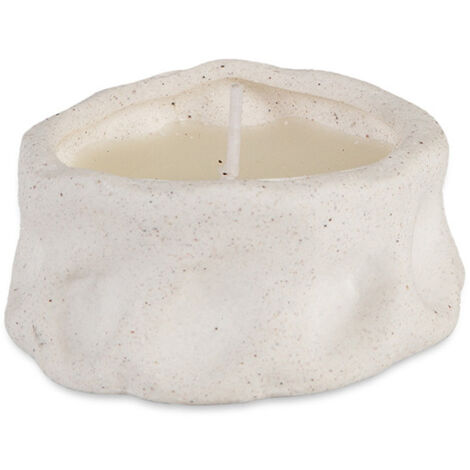 Bougie - Céramique blanche - ARIA - 8x3,5 cm (1/2)