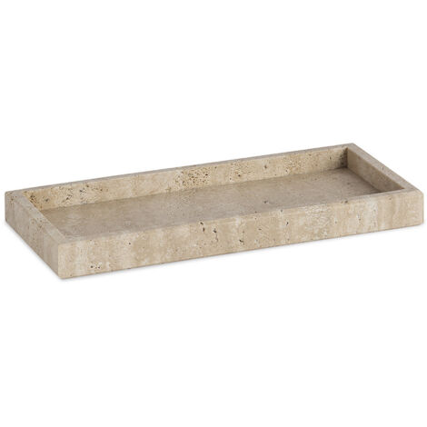 Plateau travertin rectangulaire PIETRA