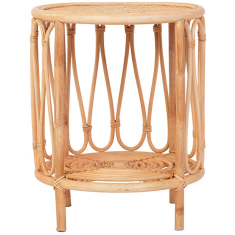 Table d'appoint rotin et cannage poggio (1/5)