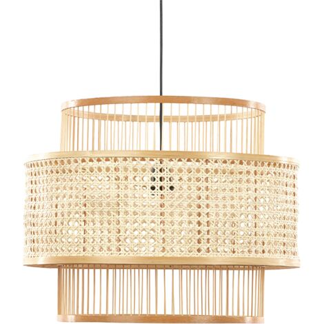 Abat jour en Suspension bambou naturel (1/4)