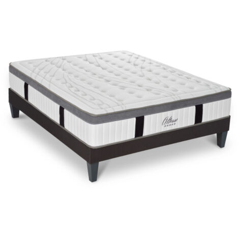 Ensemble Matelas Altesse Mousse Accueil Mémoire de Forme Ferme et sommier en kit 140x200cm (1/5)