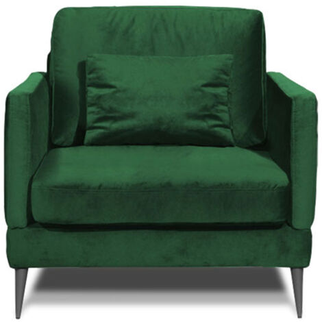 Fauteuil Splendido Velours Vert - 1 Place (1/5)