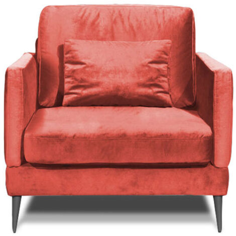 Fauteuil Splendido Velours Rose - 1 Place (1/5)