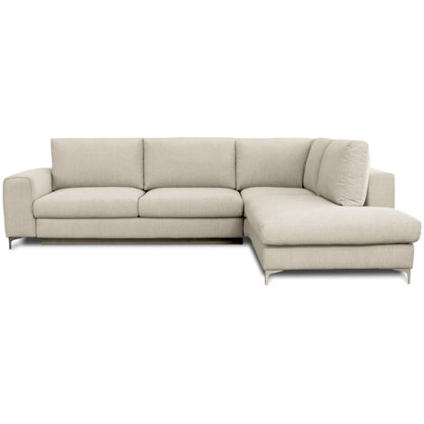 Canapé Tissu Angle Droit Beige Fiesole - 4 Places (1/4)