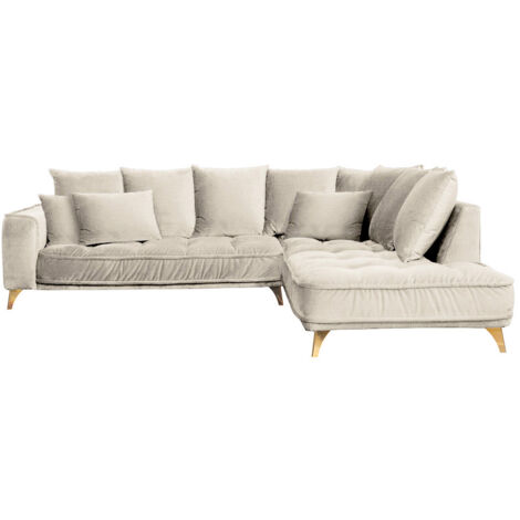 Canapé Tissu Angle Droit Beige Altamo - 4 Places (1/4)