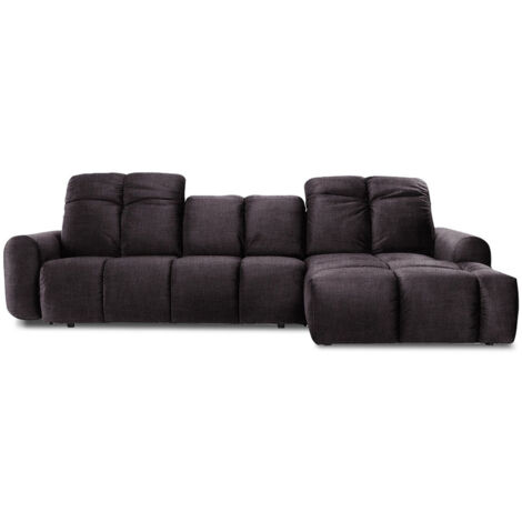 Canapé Tissu Angle droit Gris foncé Anacapri - 3 Places (1/3)