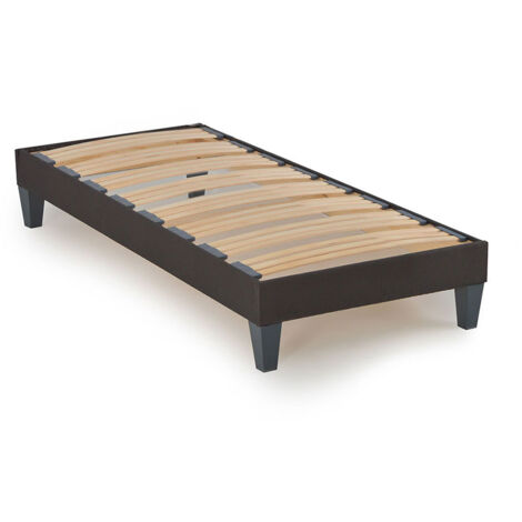 Sommier en Kit 1 Place Tissu Gris 80x200 (1/5)