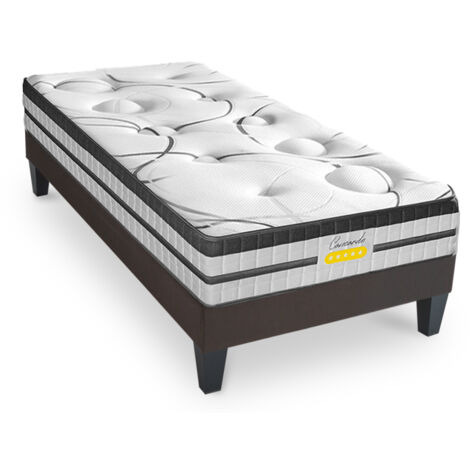 Pack matelas 160x200 + double sommiers 80x200 Memo Spring Ressorts
