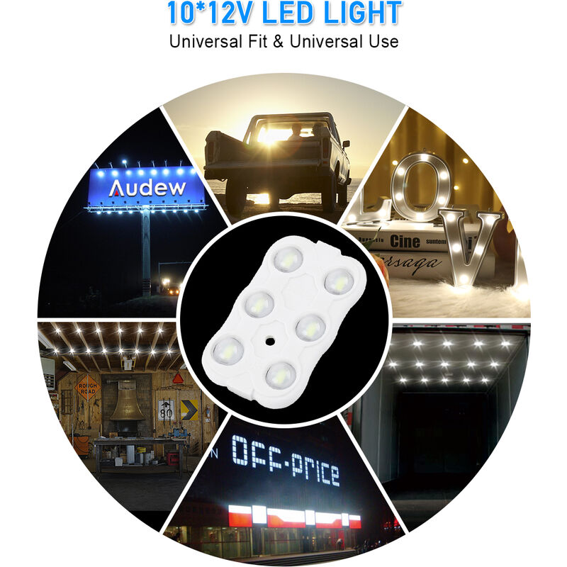 10 STÜCKE 6 LED Auto Innenbeleuchtung Lampe 12 V Hellweiß Manta