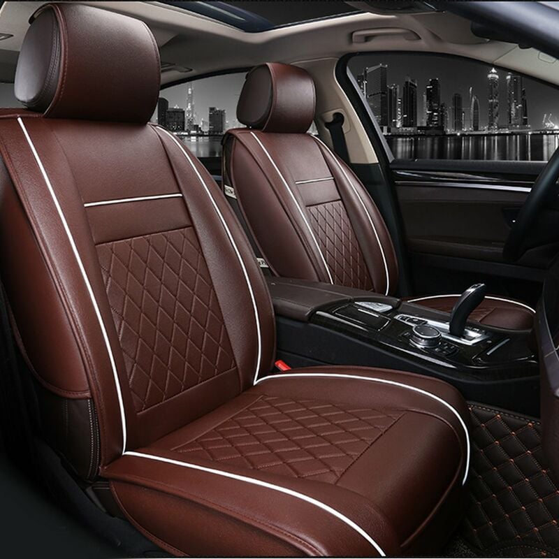 1pc Luxus Autositzbezug Premium PU Leder Autositzkissenbezug