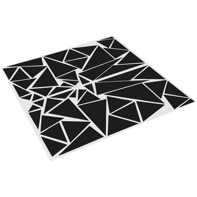 200 x 50 cm Universal-Aufkleber Auto Auto Seite Körper Aufkleber DIY  Aufkleber Dekor Grafik Dreiecke (schwarz) Manta
