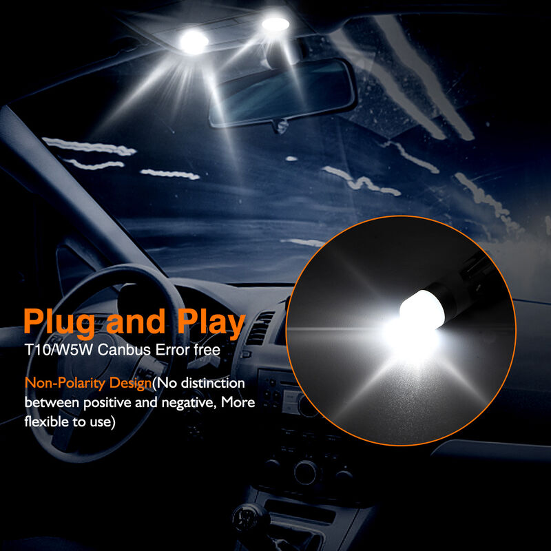 STÜCKE Auto Innenbeleuchtung LED Innenbeleuchtung T10 LED Birne Auto  Standlicht 6000 K Xenon Weiß Canbus für Flawless 3030 SMD IP65 Agito