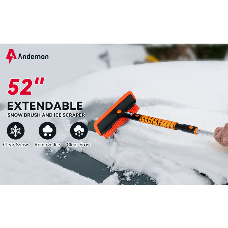 Kaufe Ausziehbare Auto-Reinigungs-Eiskratzer-Winter-Schneeschaufel-Maschine  für Auto-Windschutzscheiben-Schneebürste mit ergonomischem  Schaumstoffgriff, abnehmbar