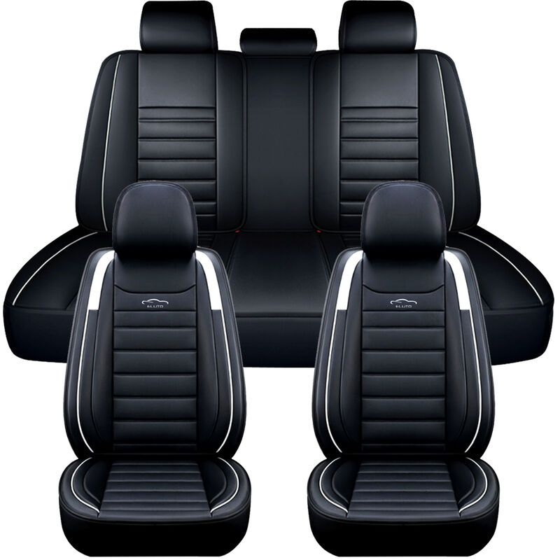 1 Stears PU-Leder-Autositzbezüge, Vorder- und Rückseitenschutz