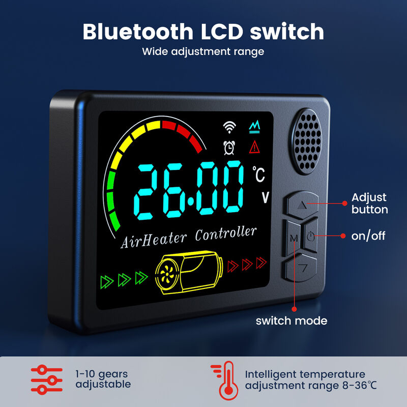 12V / 24V Blau LCD Monitor LCD Standheizung Schalter Universal Heizgerät  Controller Remote Con