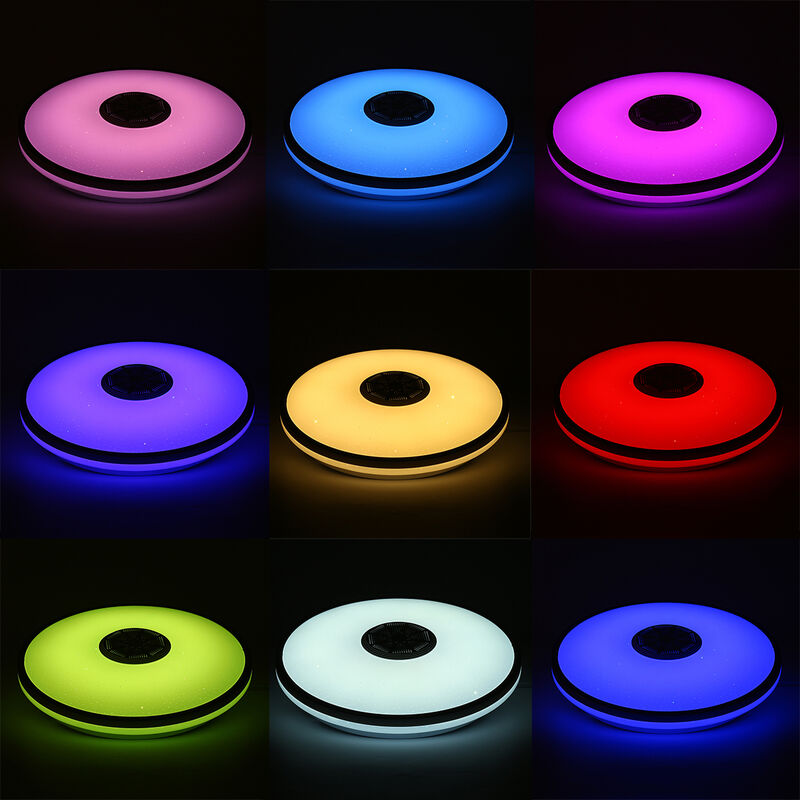 LED Deckenleuchte Lampenwelt Bowl groß weiß WiFi Metall RGB warmweiß App 