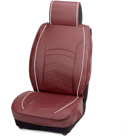 1+1 Vordere Sitzbezüge Komfort Autositzbezüge Elegant Schwarz mit Rot  Kunstleder