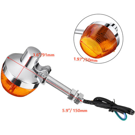 CNC 12V Motorrad Blinker LED Lenkerende Taschenlampe Für 22mm Lenker Licht  Blinker Für Lenker (1 Paar